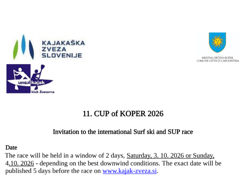 11. CUP of KOPER 2026